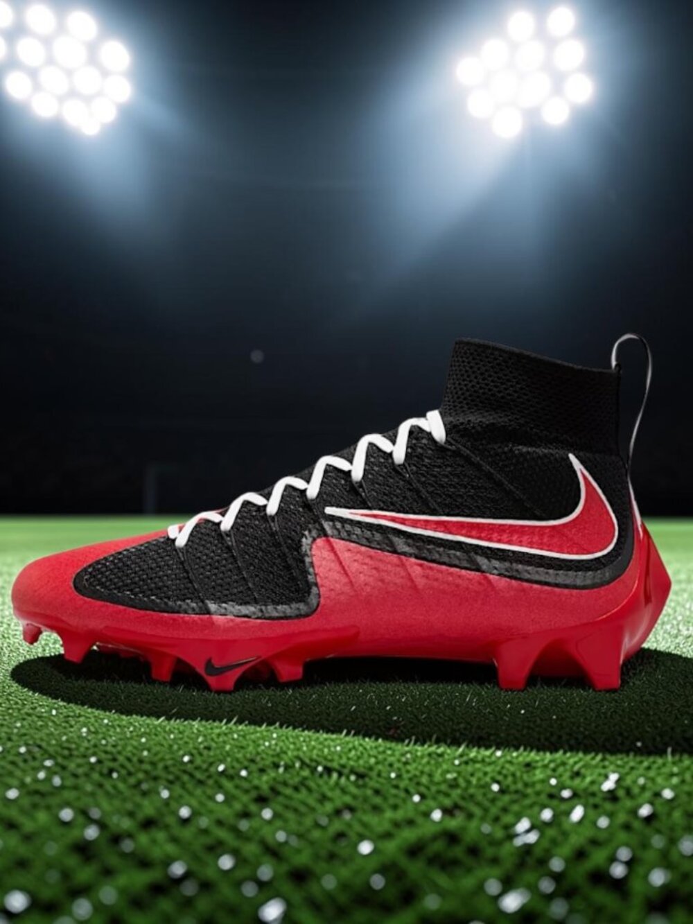 Nike Vapor Edge 360 UT Black/Red Mens Football Cleats Size 9 II8292 001 NEW